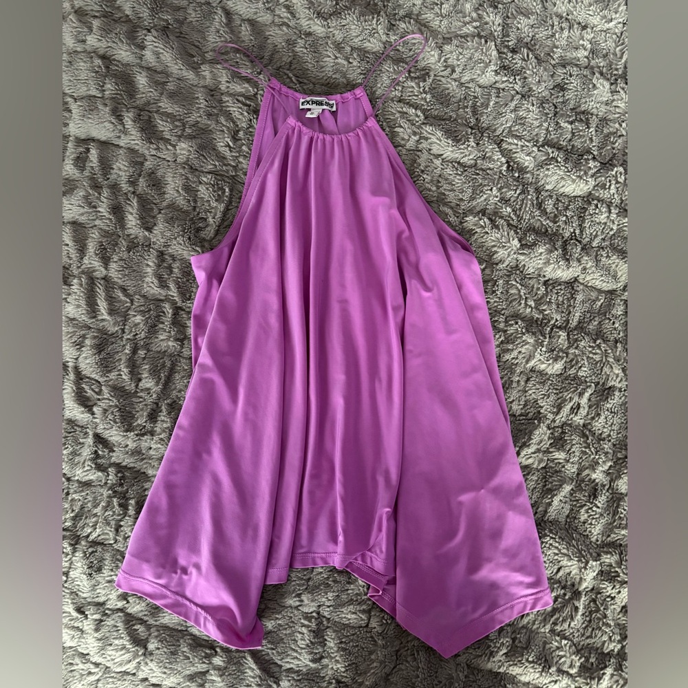 Express flowy purple tank